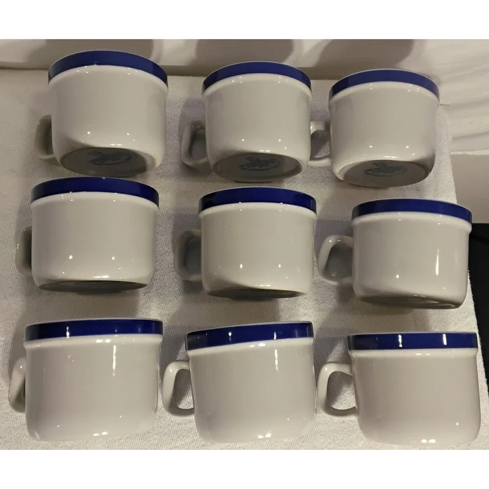 MSI Blue Monterrey Coffee Cup  Blue Ring Japan Set of 9
